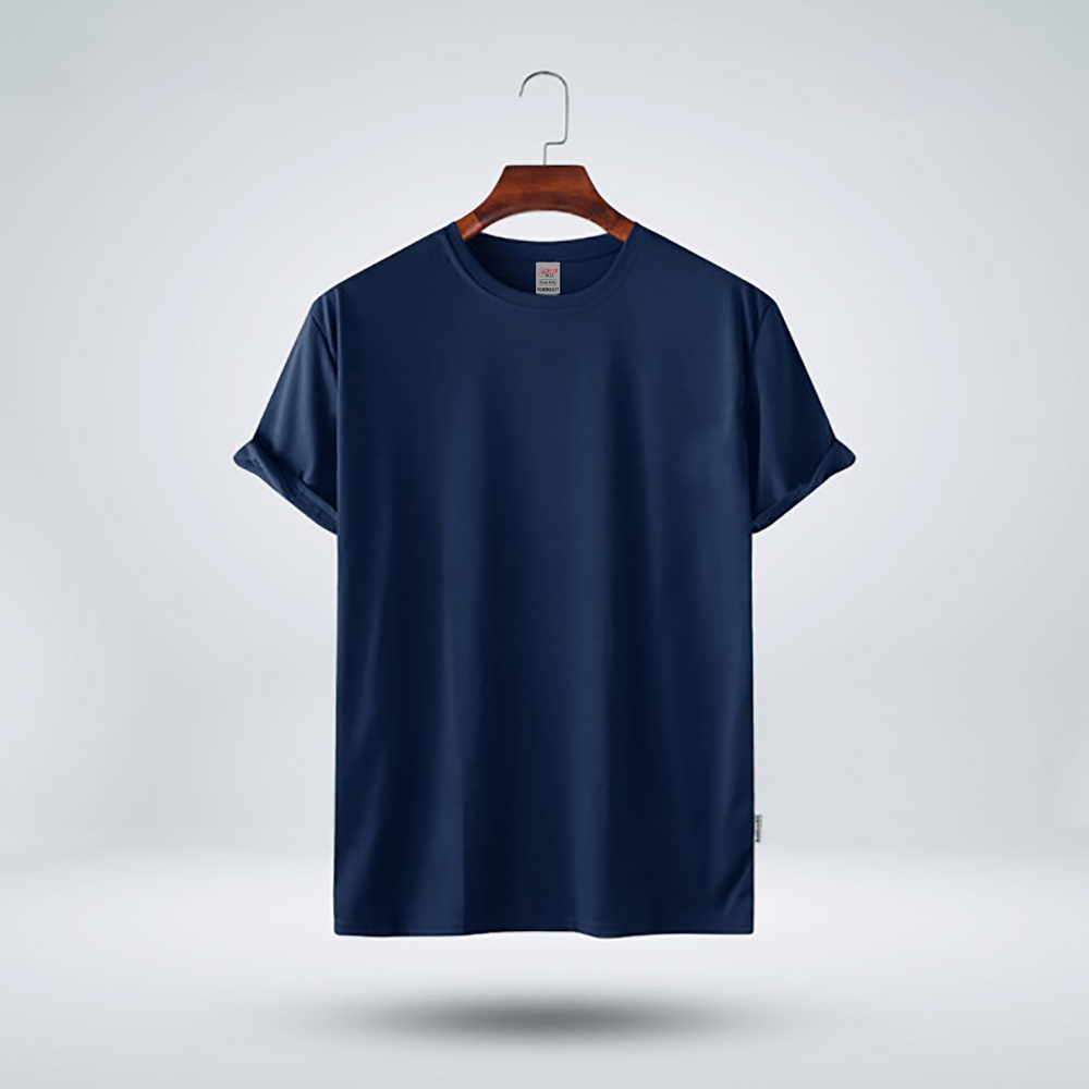 Blue Solid Men's T-Shirt